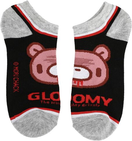 جوارب Gloomy Bear Ankle Socks 5 أزواج, رمادي, One Size in Saudi Arabia