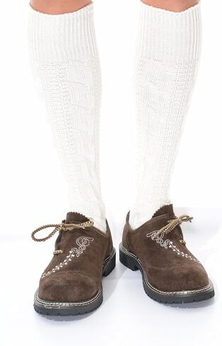 Long German Lederhosen Socks in cream in Kuwait