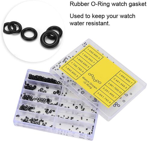 Simlug 500PCS Watch Crown O-Ring, Watch Crown Waterproof Seals Rings, Washer Rubber for Watch Repair in Saudi Arabia