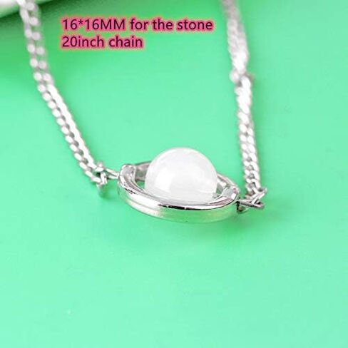 3 قطع مجموعة واحدة مصاص دماء الشفق روزالي قلادة نسخة متماثلة مجوهرات الفضة مطلية قلادة قلادة حجر القمر بيلا، 3 قطع in Kuwait