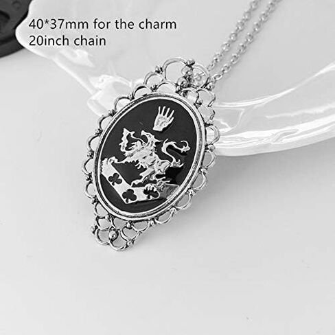 3 قطع مجموعة واحدة مصاص دماء الشفق روزالي قلادة نسخة متماثلة مجوهرات الفضة مطلية قلادة قلادة حجر القمر بيلا، 3 قطع in Kuwait