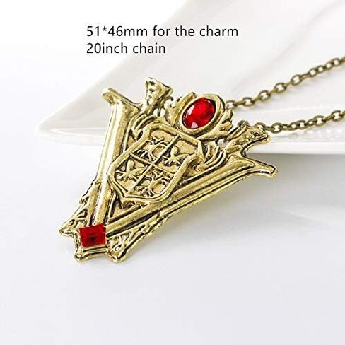 3 قطع مجموعة واحدة مصاص دماء الشفق روزالي قلادة نسخة متماثلة مجوهرات الفضة مطلية قلادة قلادة حجر القمر بيلا، 3 قطع in Kuwait