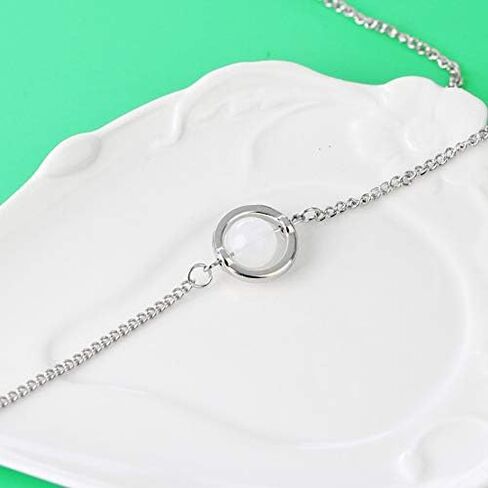 3 قطع مجموعة واحدة مصاص دماء الشفق روزالي قلادة نسخة متماثلة مجوهرات الفضة مطلية قلادة قلادة حجر القمر بيلا، 3 قطع in Kuwait