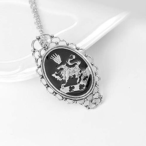 3 قطع مجموعة واحدة مصاص دماء الشفق روزالي قلادة نسخة متماثلة مجوهرات الفضة مطلية قلادة قلادة حجر القمر بيلا، 3 قطع in Kuwait