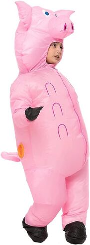 زي RHYTHMARTS للأطفال، زي الخنزير القابل للنفخ للأولاد والبنات، زي الهالوين لكامل الجسم للأطفال، مقاس صغير in Kuwait