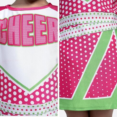 Spooktacular Creations Cheerleader Costume for Girls, Kids Cheerleader Costume with Long Sleeves for Halloween Dress Up in Saudi Arabia