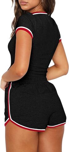 WIHOLL Womens Casual 2 Piece Short Sleeve Outfits Sets Summer Sexy Active Tracksuits in Saudi Arabia