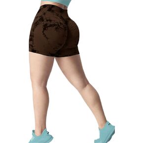 LOVE YOU Studio Women Workout Short - 3.6" Scrunch Butt Lifting Gym Short - Girl High Waisted Seamless Yoga Biker Booty Short