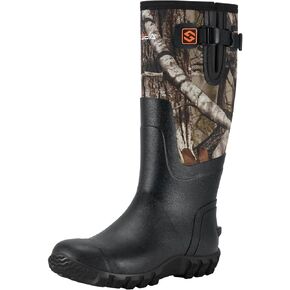 HISEA Women's Mid Calf Rain Boots Waterproof Rubber Boot for Garden Mud Working