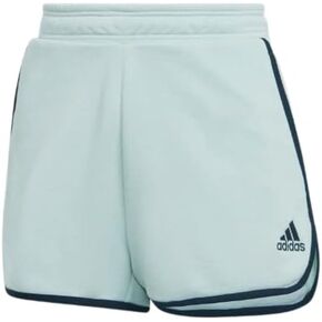 شورت نسائي من adidas Lifestyle French Terry عالي الارتفاع كتان أخضر in Kuwait