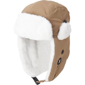 Hurley Men's Winter Bomber Hat - National Ushanka Trapper Cap with Ear Flaps