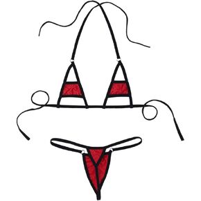 ملابس سباحة بيكيني برازيلي مكونة من قطعتين للنساء من Mufeng، ملابس سباحة رفيعة على شكل حرف G in Kuwait