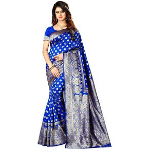 Women's Banarasi Silk Saree Indian Wedding Ethnic Sari & Unstitch Blouse Piece PARI 22 in Kuwait
