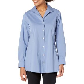 Foxcroft Women's Cecila Long Sleeve Stretch Solid Tunic in Kuwait