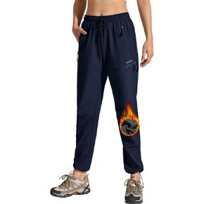 MOCOLY Women's Ski Snow Pants Warm Fleece Lined Hiking Pants Waterproof Windproof Softshell Insulated Warm Winter Cargo Pants in Kuwait