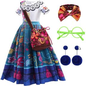 فستان الأميرة السحرية من بيلوبر، فستان تنكري للفتيات، زي الرسوم المتحركة التنكري لحفلات أعياد الميلاد والهالوين من 3 إلى 10 سنوات in Kuwait