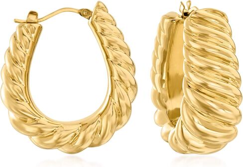 أقراط روس سيمونز أنديامو الإيطالية من الذهب الأصفر عيار 14 قيراط مرصعة بالراتنج للنساء in Kuwait