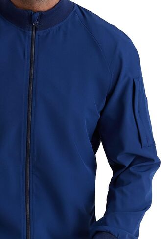 BARCO One Amplify Scrub Warm-Up Jacket for Men - Front Closure Medical Warm-Up, 4-Way Stretch Men's Warm-Up Jacket in Kuwait
