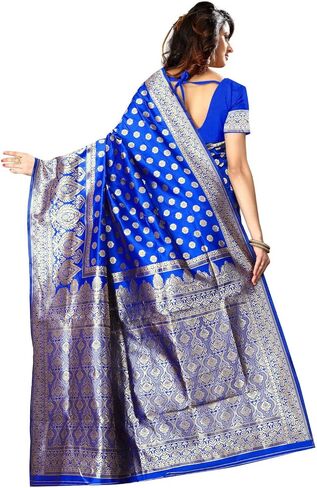 Women's Banarasi Silk Saree Indian Wedding Ethnic Sari & Unstitch Blouse Piece PARI 22 in Kuwait