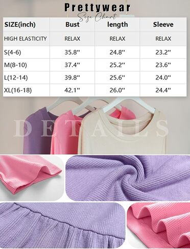 ملابس علوية نسائية بأكمام طويلة من Prettywear قمصان بيبي دول أنيقة غير رسمية بياقة دائرية ومضلعة ومتماسكة وبلوزات تونيك لخريف 2023 in Kuwait