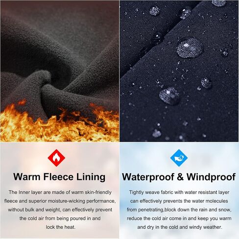 MOCOLY Women's Ski Snow Pants Warm Fleece Lined Hiking Pants Waterproof Windproof Softshell Insulated Warm Winter Cargo Pants in Kuwait
