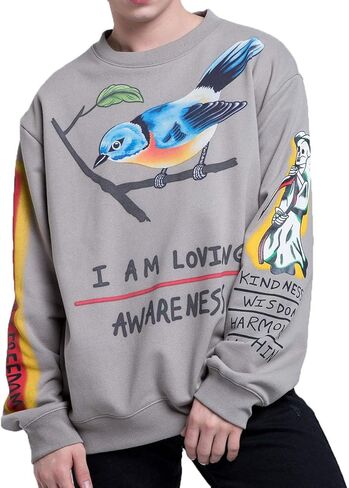 Arnodefrance أنا أحب البلوز الكتابة على الجدران رسالة طباعة بلوزات الهيب هوب CrewNeck هوديي in Kuwait