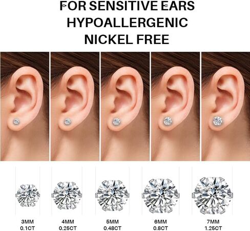 Jurikko Nap Earrings Flat Back Surgical Steel Hypoallergenic Stud Earrings for Women Girls Cartilage earring Tragus Jewelry 20G Helix Earrings-5 Pairs in Kuwait