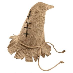 Unisex Adult Brown Burlap Straw Scarecrow Costume Hat - Harvest Witch Wizard Hats, One Size in Saudi Arabia