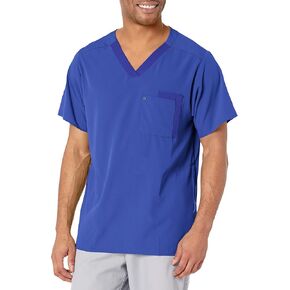 WonderWink Mens Knit Panel V-Neck Scrub Top