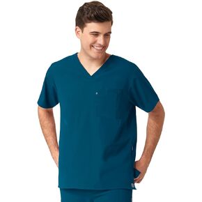 WonderWink Mens Knit Panel V-Neck Scrub Top