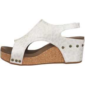 صنادل Corkys النسائية الرياضية Carley Leopard بكعب متوسط ​​كاجوال 2-3 بوصة - أسود in Kuwait