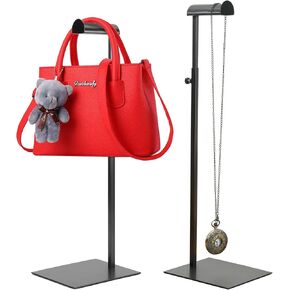 WFENFZS 2 قطعة حامل عرض المحفظة حامل المحفظة السوداء لعرض حقيبة اليد حامل حقيبة المرأة مع ارتفاع قابل للتعديل in Kuwait