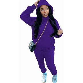 Yeshire Womens 2 Piece Sport Outfits Pullover Hoodie Sweatpants Set Joggers Casual Tracksuits Jumpsuits in Kuwait
