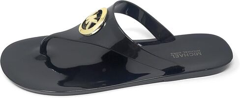 Michael Kors Jelly Thong Flip Flop, Black, Size 8 in Saudi Arabia