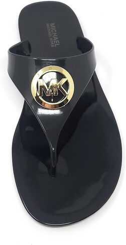 Michael Kors Jelly Thong Flip Flop, Black, Size 8 in Saudi Arabia