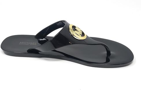 Michael Kors Jelly Thong Flip Flop, Black, Size 8 in Saudi Arabia