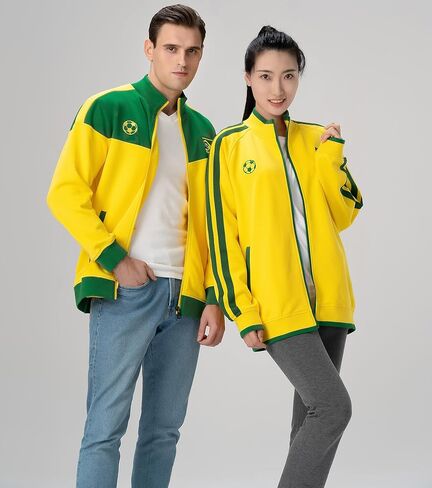 سترة Lvatr للرجال لكرة القدم البرازيلية بسحاب أصفر لتدريب اللاعبين in Kuwait