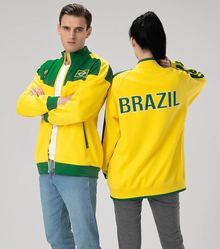 سترة Lvatr للرجال لكرة القدم البرازيلية بسحاب أصفر لتدريب اللاعبين in Kuwait