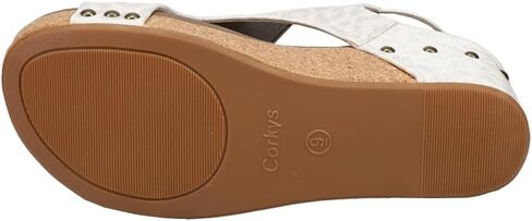 Corkys Footwear Womens Carley Wedges, Featuring Corkys EVA Foam Cushioned Insoles, A 2.5 Inch Heel, Lightweight For All Day Wear, And Hook And Loop Closure in Saudi Arabia