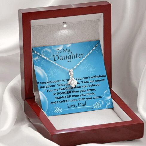 KINDPAW Daddy To Daughter Necklace – Graduation Day, Birthday Gift, And Christmas Present For Daughter From Father – Fashion Jewelry For Teen Girls in Kuwait