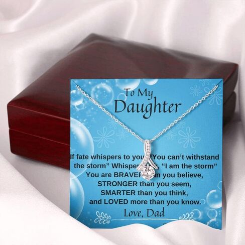 KINDPAW Daddy To Daughter Necklace – Graduation Day, Birthday Gift, And Christmas Present For Daughter From Father – Fashion Jewelry For Teen Girls in Kuwait