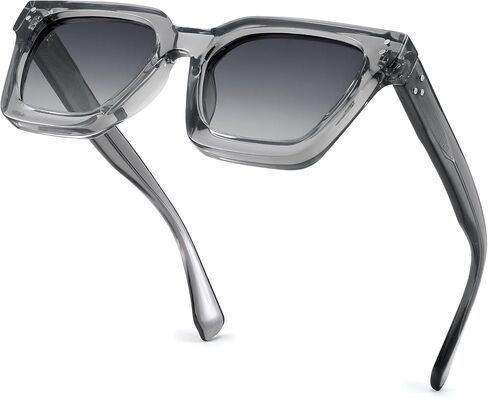 FEISEDY Sunglasses Men Women Polarized, Chunky Square Thick Frame, Rectangle UV400 Shade Sun Glasses B2396 in Kuwait