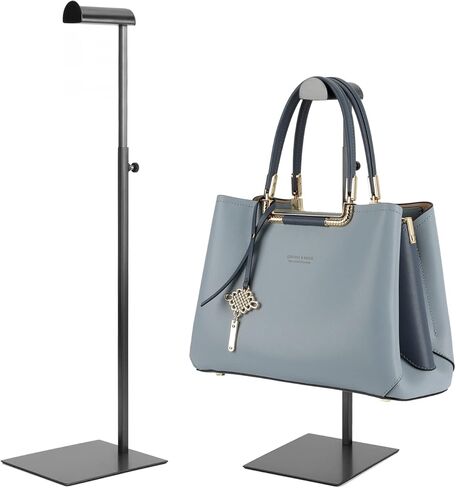 WFENFZS 2 قطعة حامل عرض المحفظة حامل المحفظة السوداء لعرض حقيبة اليد حامل حقيبة المرأة مع ارتفاع قابل للتعديل in Kuwait