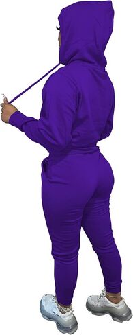 Yeshire Womens 2 Piece Sport Outfits Pullover Hoodie Sweatpants Set Joggers Casual Tracksuits Jumpsuits in Kuwait