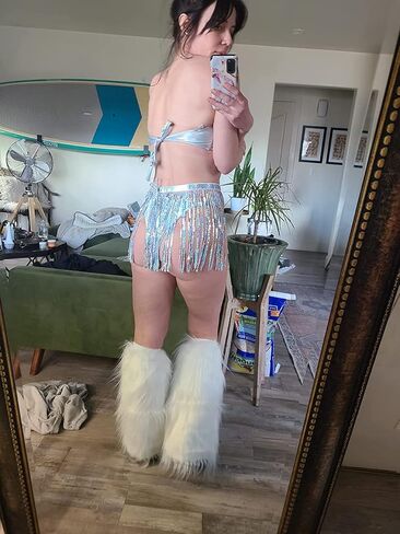 ملابس الهذيان للنساء مكونة من 3 قطع من ملابس السباحة بيكيني مجسمة مجموعة ترتر معدني تنورة الشاطئ لباس سباحة للمهرجانات in Kuwait