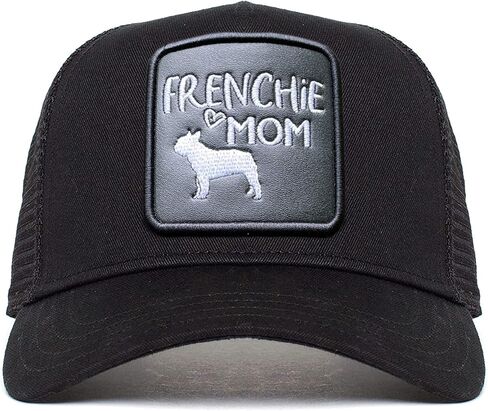 Desilanagn Frenchie Mom Embroidered French Bulldog Mama Gift Women's Baseball Hat Ponytail Hole Trucker Caps in Saudi Arabia