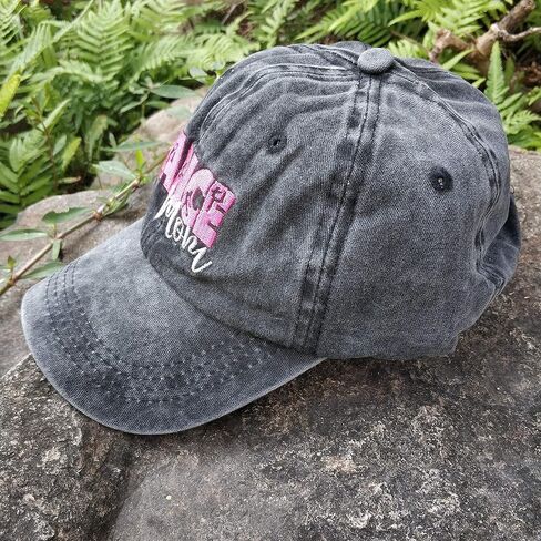 Women's Embroidered Baseball Cap Dance Mom Vintage Distressed Trucker Dad Hat Black in Saudi Arabia