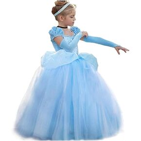 Princess Costume for Girls Princess Dress Birthday Party Halloween Costume Cosplay Dress up for Little Girls