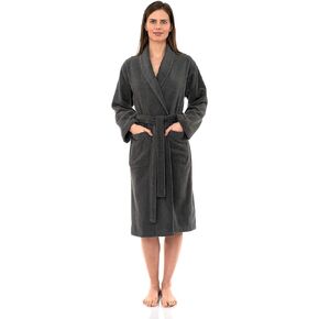 TowelSelections Women's Bathrobe, Luxury Turkish Cotton Terry Shawl Collar Robe