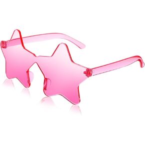 نظارات شمسية بدون إطار على شكل نجمة، نظارات شمسية للنساء والرجال، نظارات شمسية بلون الحلوى، نظارات شمسية ملونة للنساء in Saudi Arabia
